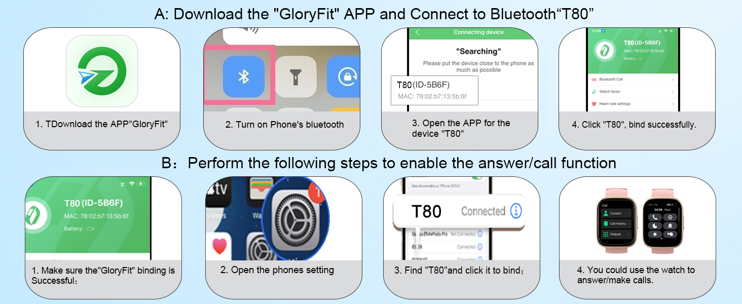 Smart Watch for Men Women