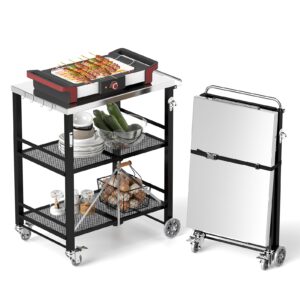 YORKING Foldable Outdoor Grill Cart