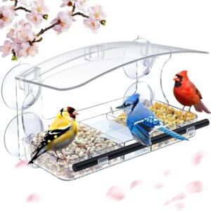 WLLKOO Window Bird Feeder with Strong Suction Cups