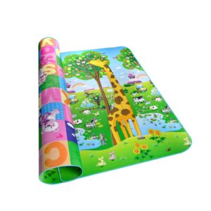 Birtern 200X180cm Baby Crawling Mat Kids Play Mat 2-Sided Baby Play Mats For Floor Playing Waterproof Non Slip Soft Foam Children's Play Mast Rugs For Crawling And Playing