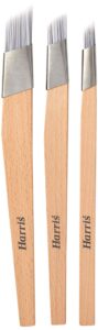 Harris Seriously Good Fitch Paint Brushes Pack Of 3 Cutting In & Control Hobby & Craft 0.5"