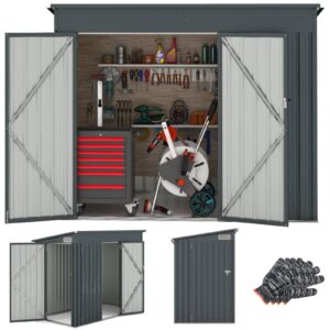 TANGZON 8 x 4FT Metal Garden Shed