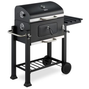 VonHaus Charcoal BBQ – Portable Barbecue with Warming Rack
