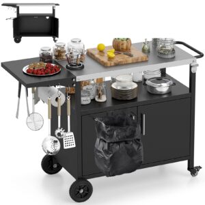TANGZON Outdoor Grill Dining Cart