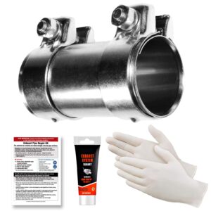 E-TECH Exhaust Repair Kit - Fits Exhaust Straight Pipe Diameters 58mm-60mm