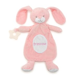 Lobeko Personalised Baby Comforter Blanket with Teething Ring