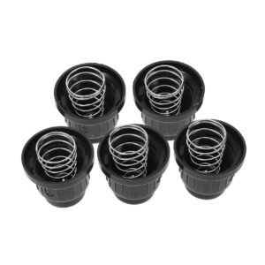 BESPORTBLE Pack of 5 Ignition Lid Grill Ignition Oven Button Made of Plastic Grill Ignition Button Press the Knob Stove Spring Button for Controlling the Oven Replacement of Press Studs PP Black