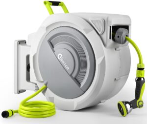 Bietor Wall-Mounted Garden Hose Reel with 45m Hose + 2m Extension