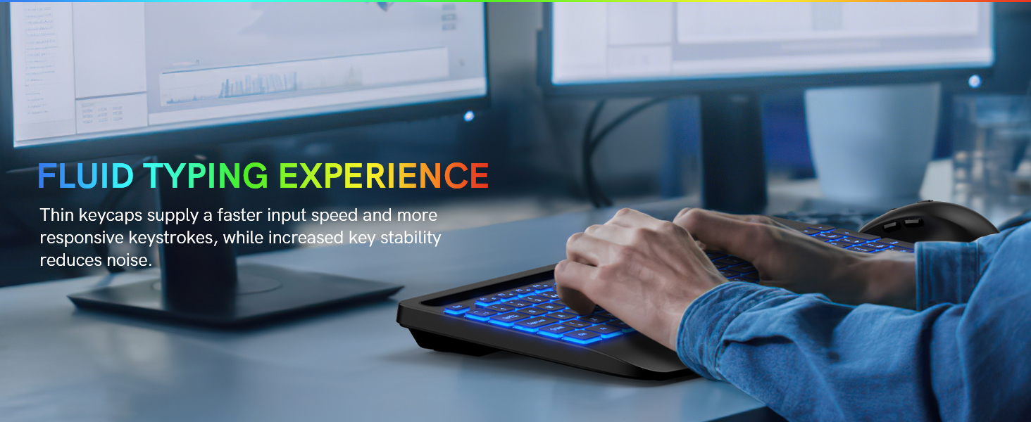 Rechargeable Ergonomic Keyboard with Phone Holder