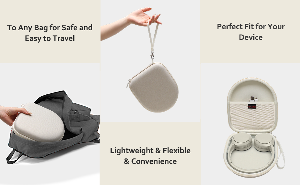 XANAD Carrying Case for Sony WH-CH520 / WH-CH510 Wireless Bluetooth Headphones