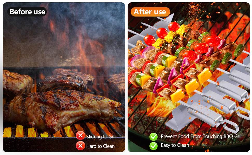 BBQ Skewers Stainless Steel Set
