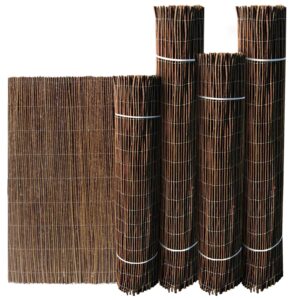 LOIBUYZ Willow Fencing Screening Rolls - Natural Willow Outdoor Garden Privacy Fence Covering