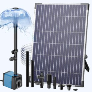 Billing Solar Pond Foundtain 12W 450L/H Solar Water Pump with Filter 5ft Tubing DIY Water Feature for Garden Ponds
