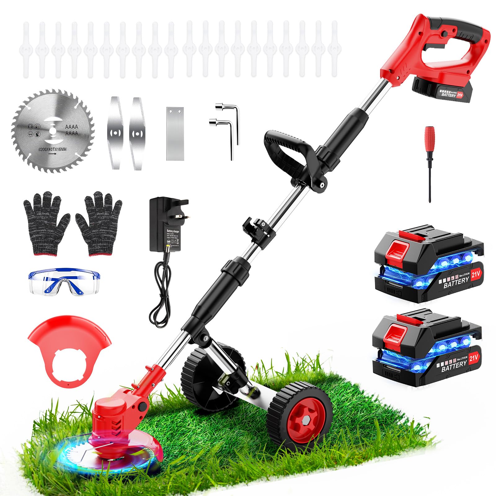 21V Strimmer Cordless Grass Trimmer