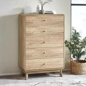 Julian Bowen Ingrid Chest of Drawers – Wooden Dresser with 5 Drawers
