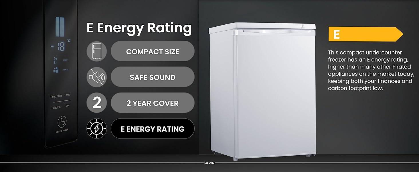 Teknix Undercounter 55cm Freezer in White