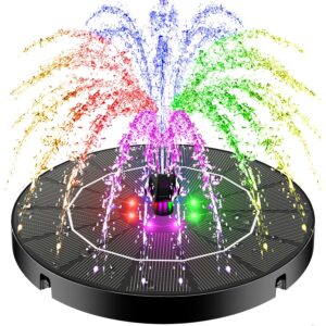 SZMP Solar Fountain with Colorful Lights