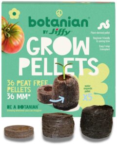 Jiffy Botanian 36 Peat Free Plant Starter Pellets - Biodegradable Coir Seed Plugs Perfect for Herbs