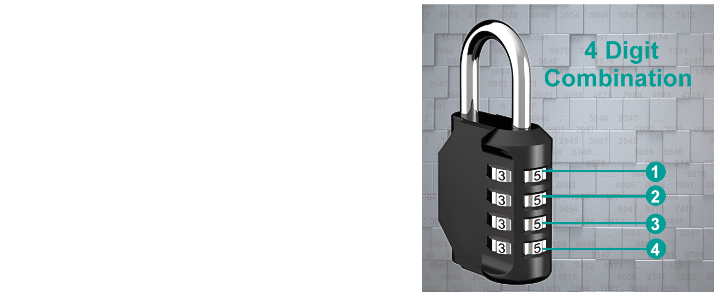 4 digit combination locks locker code padlock number padlock combo padlock dial resettable
