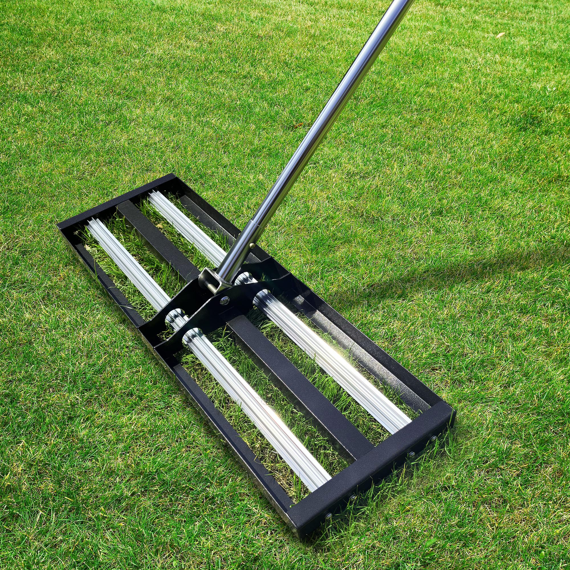 Nelyrho Lawn Leveling Rake with Aluminum Rollers