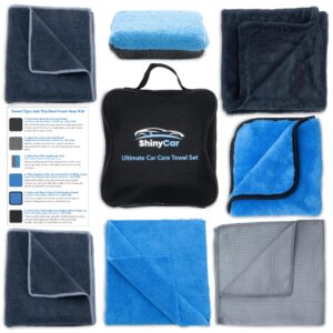 ShinyCar® UK: Ultimate Car Care Towel Set - Our Most Comprehensive Microfibre Cloth Collection For Detailing