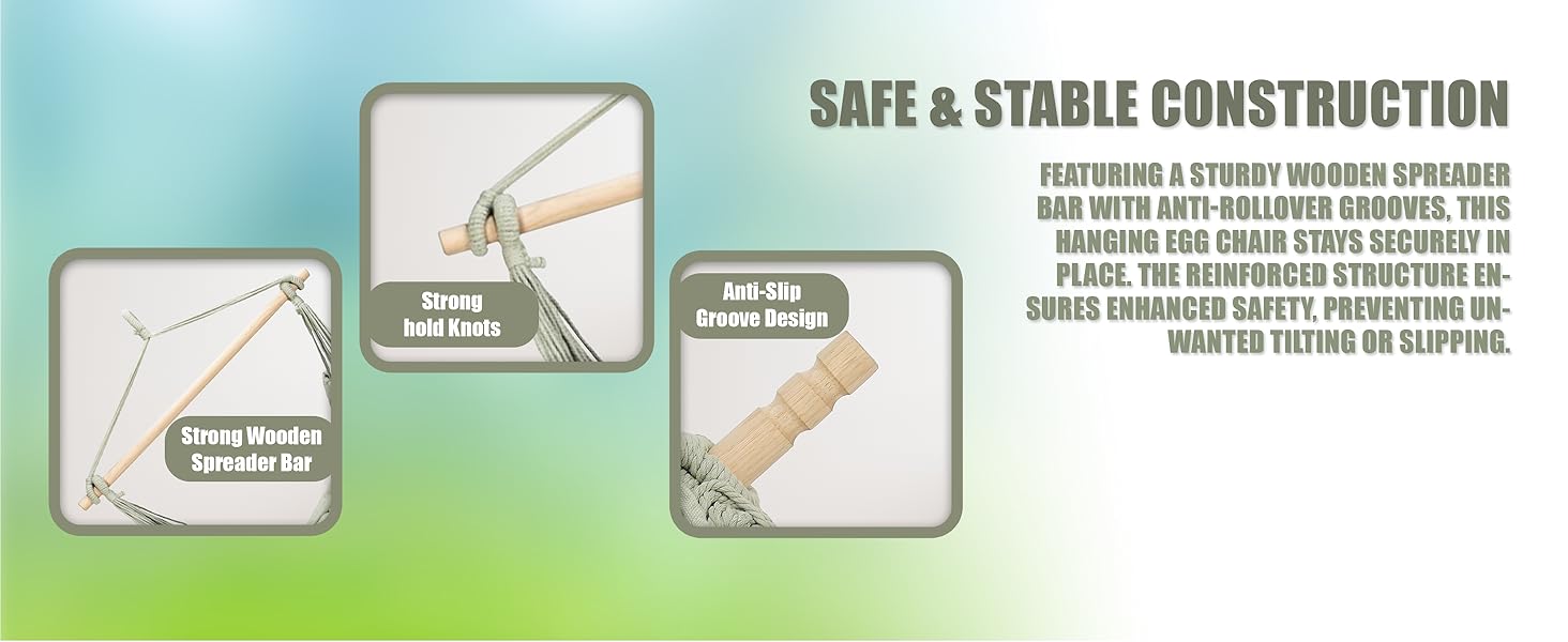 safe & stable construction hanging chairs for bedrooms sensory swing hammock chair swing