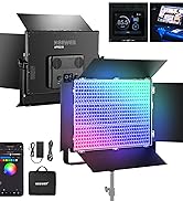 Neewer 130W RGB LED Video Light APP/2.4G Control 17 Effects, 2500-7500K 19800lux/1m COB Continuou...
