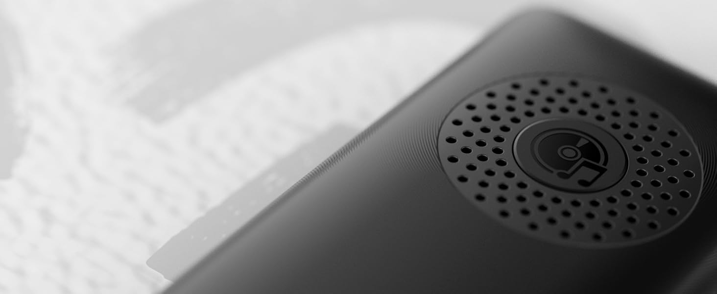 F101 is designed for ease of use, featuring a speaker in the back for clear, loud audio