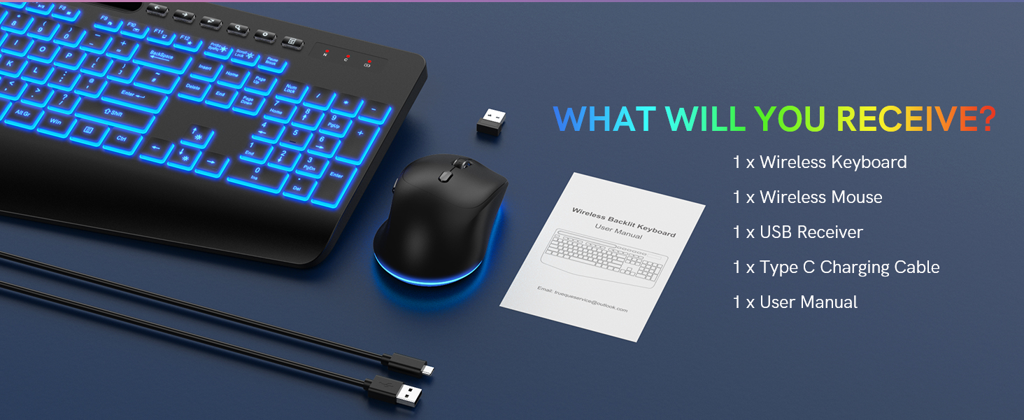 Rechargeable Ergonomic Keyboard with Phone Holder