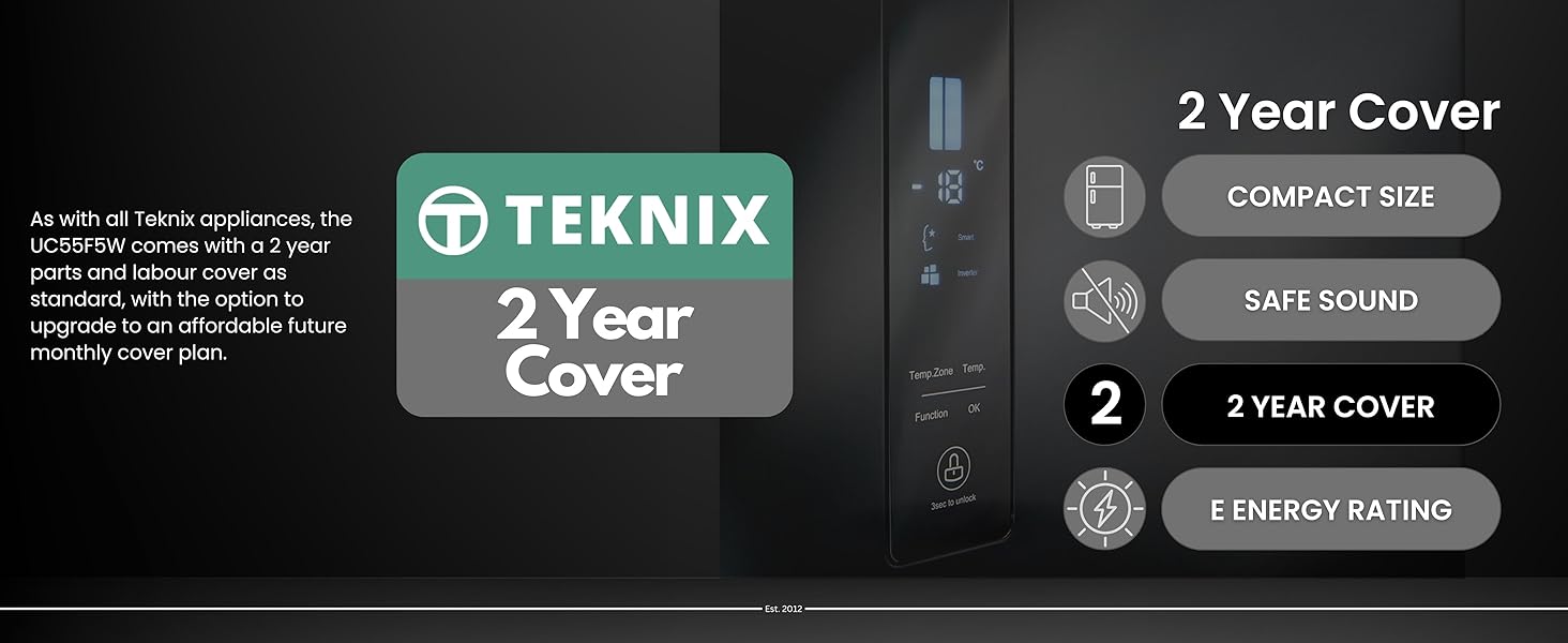 Teknix Undercounter 55cm Freezer in White