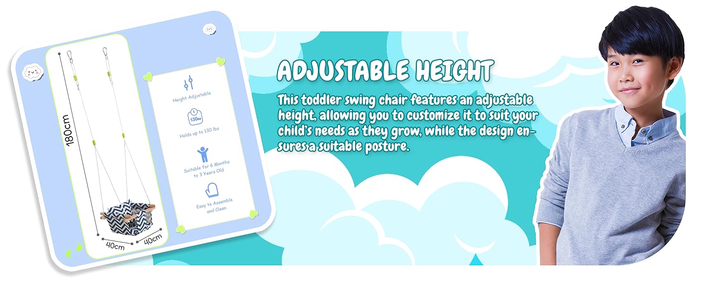 adjustable height playground equipment swing chair garden swing set rope swing baby garden swing