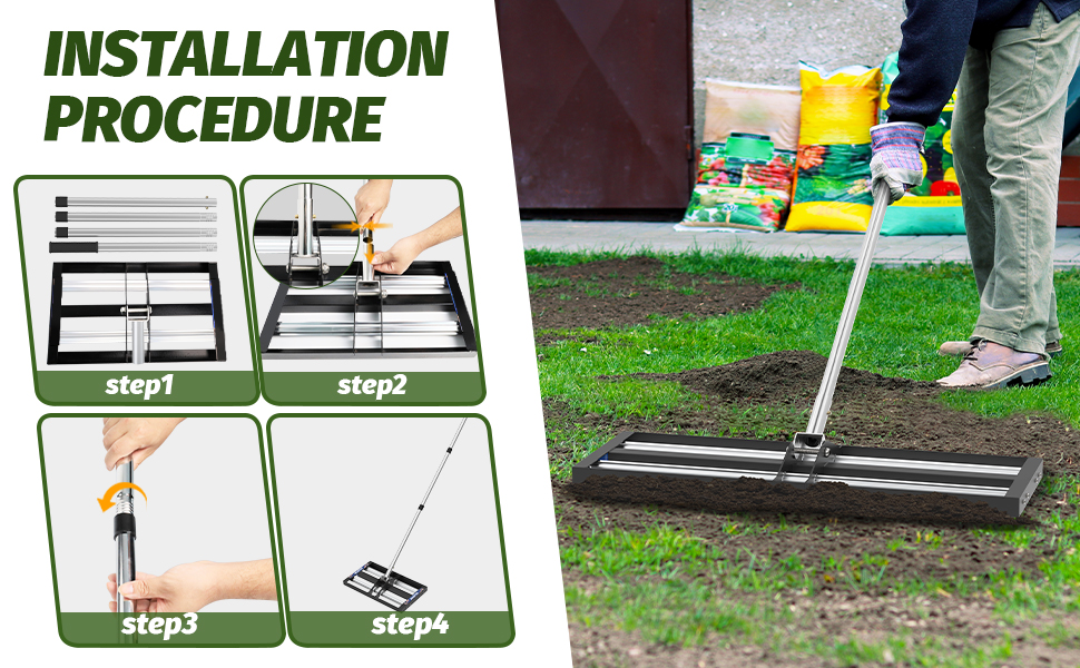 Nelyrho Lawn Leveling Rake