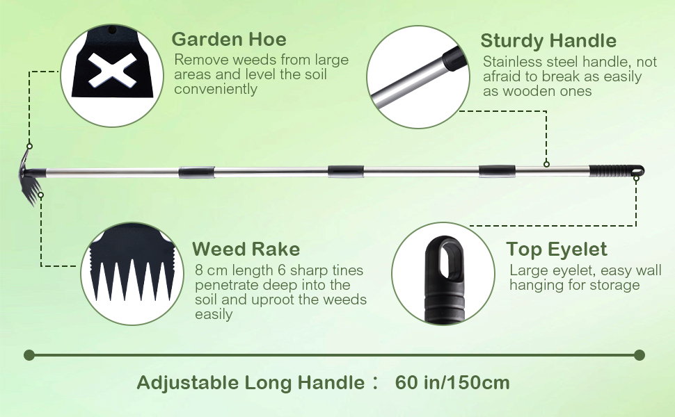 Weed Puller Tool with Long Handle