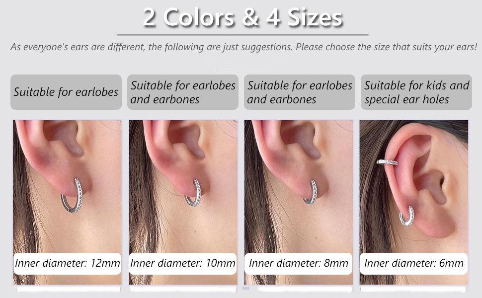 Sterling Silver Hoop Earrings for Women