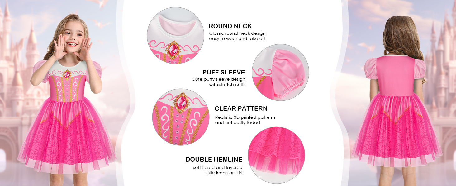 Sleeping beauty dress up for girls Aurora dress up for girls Sleeping beauty costume girls dress up