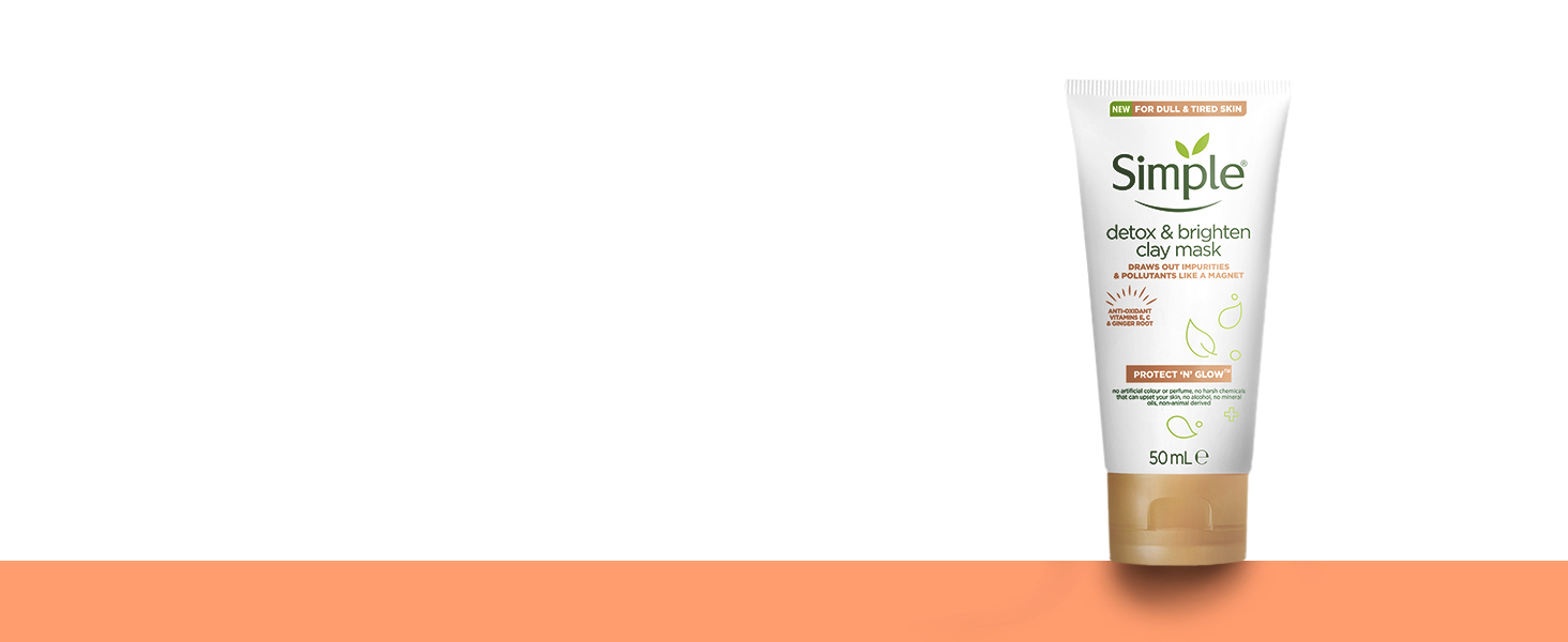 Simple Detox & Brighten Clay Mask removes impurities while reviving your skin with minerals