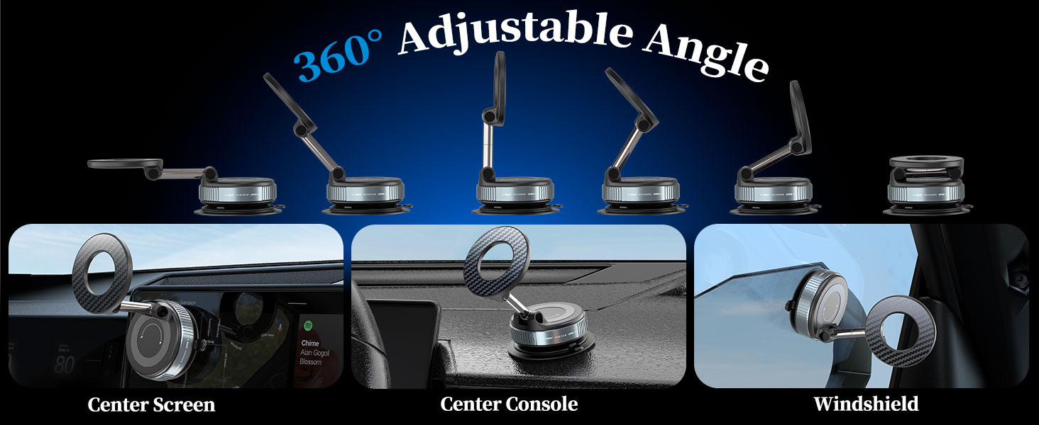 360 magnetic suction phone mount