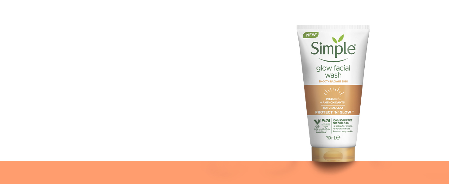 Simple Express Glow Clay Polish attracts dirt like a magnet for clean, smooth and revitalised skin