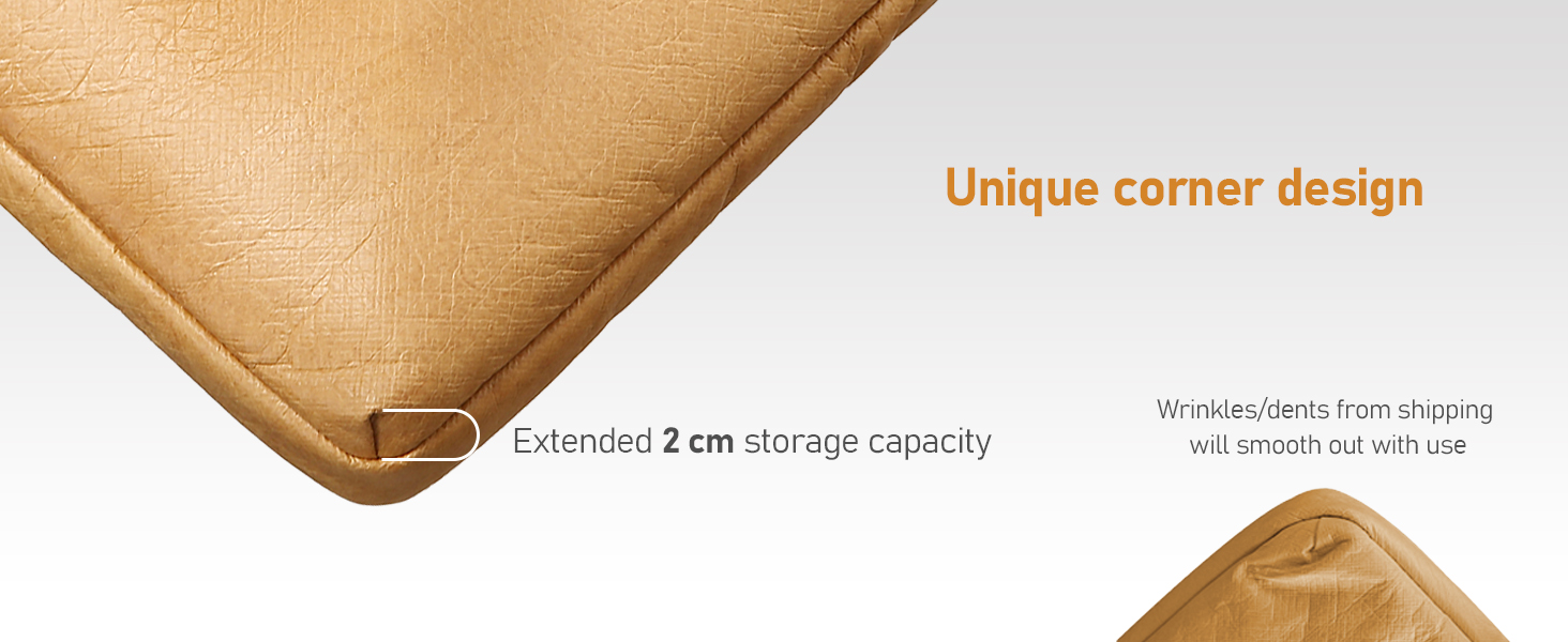 Unique Corner Design Extended 2 cm storage capacity