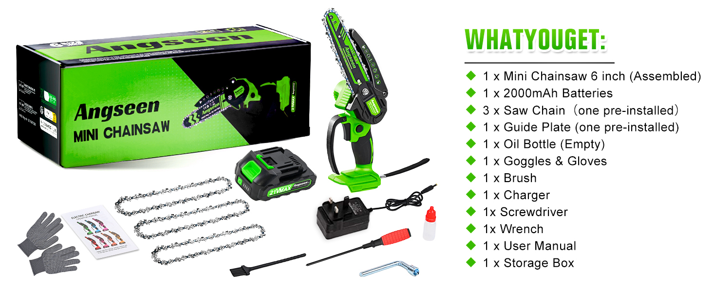 Multiple accessories in chainsaw package