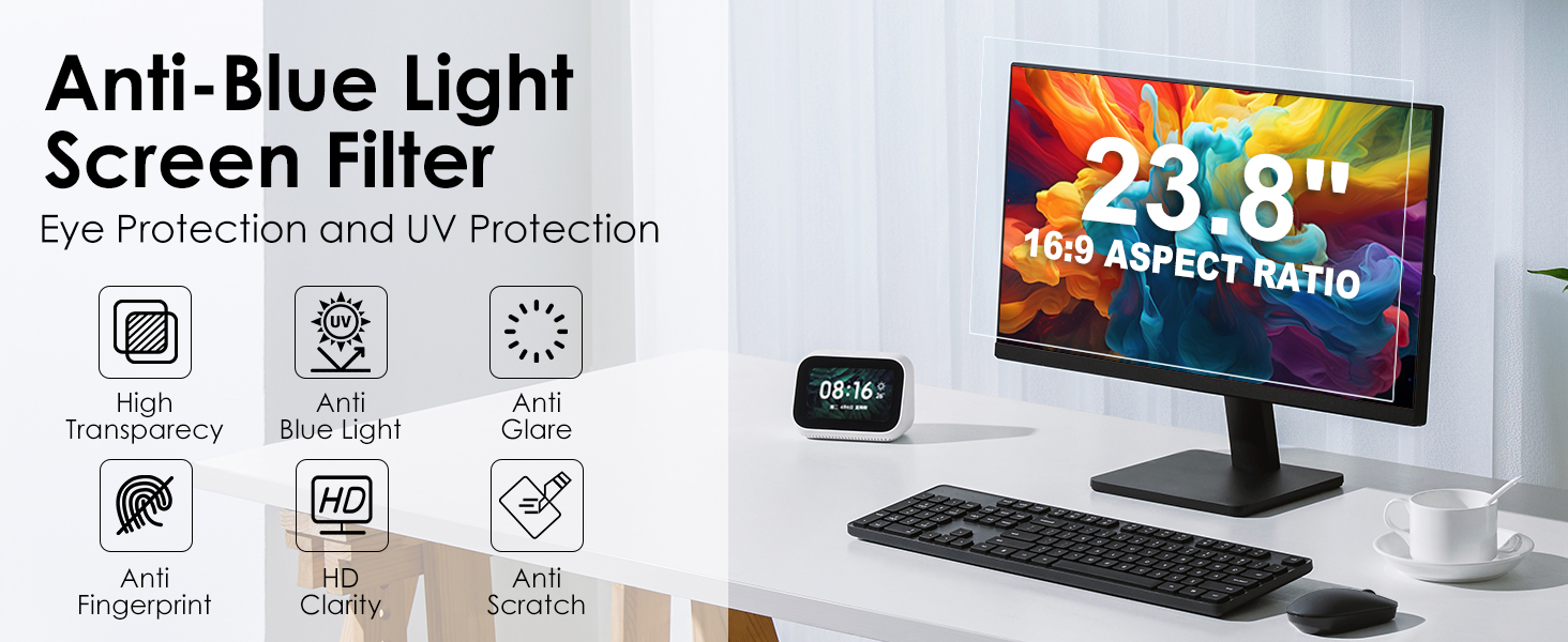 anti blue light screen protector 23.8 inch anti blue light screen protector filter