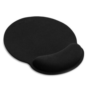 Mouse Mat BLACK ANTI-SLIP COMFORT MOUSE PAD MAT WITH GEL FOAM REST WRIST SUPPORT FOR PC LAPTOP - Compatible with Laser and Optical Mice