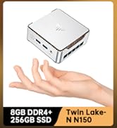 NiPoGi E2 Mini PC Windows 11 Pro,Mini PC Twin Lake-N N150(up to 3.6GHz) 16GB DDR4 512GB M.2 SSD M...