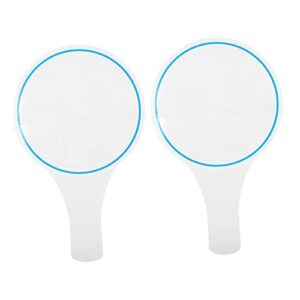 OKUMEYR 2Pcs Handheld Dry Erase Paddle Whiteboard Mini Single Sided Scoreboards with Ideal for Classroom Voting and Quick Responses