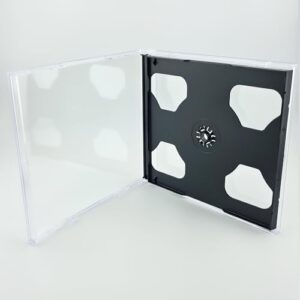 10 X Premium Double CD Jewel Cases with Black Tray 10.4mm Spine Pre-Assembled (18872)