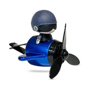 Car Air Freshener – 360° Car Vent Aroma Diffuser with 4 Mixed-Scent Cartridges Temperature Resistant - Universal Air Outlet Compatibility Car Accessories (Blue)