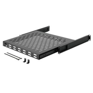Tecmojo 1U 4-Post Server Rack and Network Rack Sliding Shelf Adjustable Depth 13.8''~19.7" with M6 Screws and Anti-slip stop