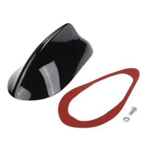 Partuto 1 Pcs Universal Shark Fin Antenna Cover Signal Roof Aerial for Car SUV Truck Offroad ABS Material with Adhesive Base Black