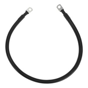 VekAuto 1 Pc Battery Inverter Cable 2 AWG Gauge 2FT 5/16" Lug Battery Cable Universal for Car Vehicle Boat RV Solar Tinned Copper Black