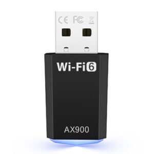 USB WiFi Adapter Dongle for PC - WiFi 6 AX900 Dual Band 5GHz/2.4GHz Mini Wireless Network Adapter for Desktop & Laptop